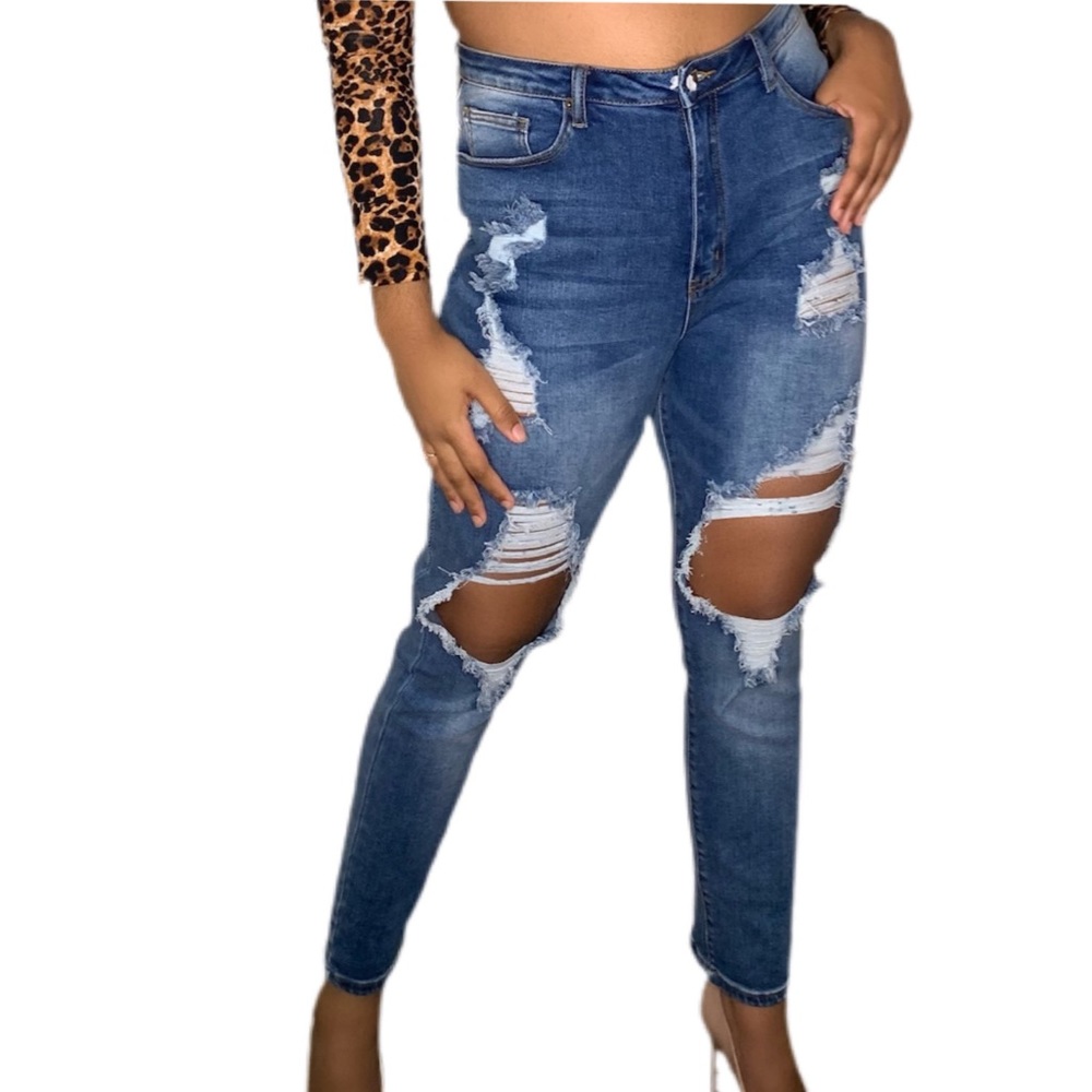 Ripped blue Jeans